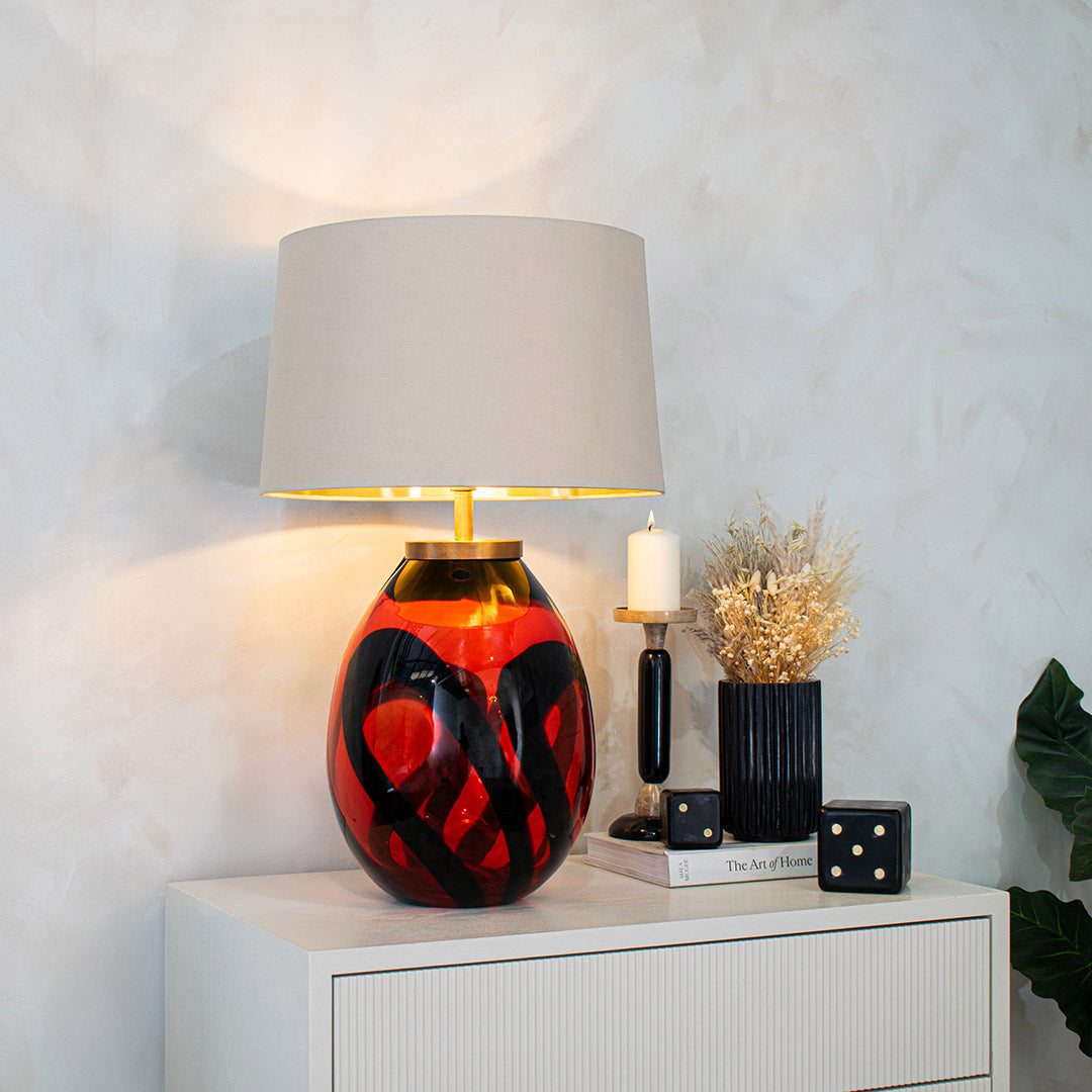 Morten Red Table Lamp