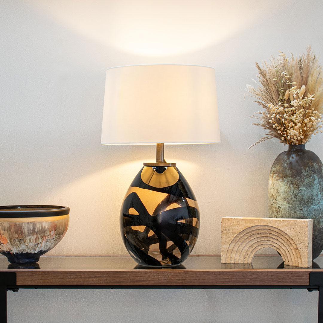 Morten Small Amber Table Lamp