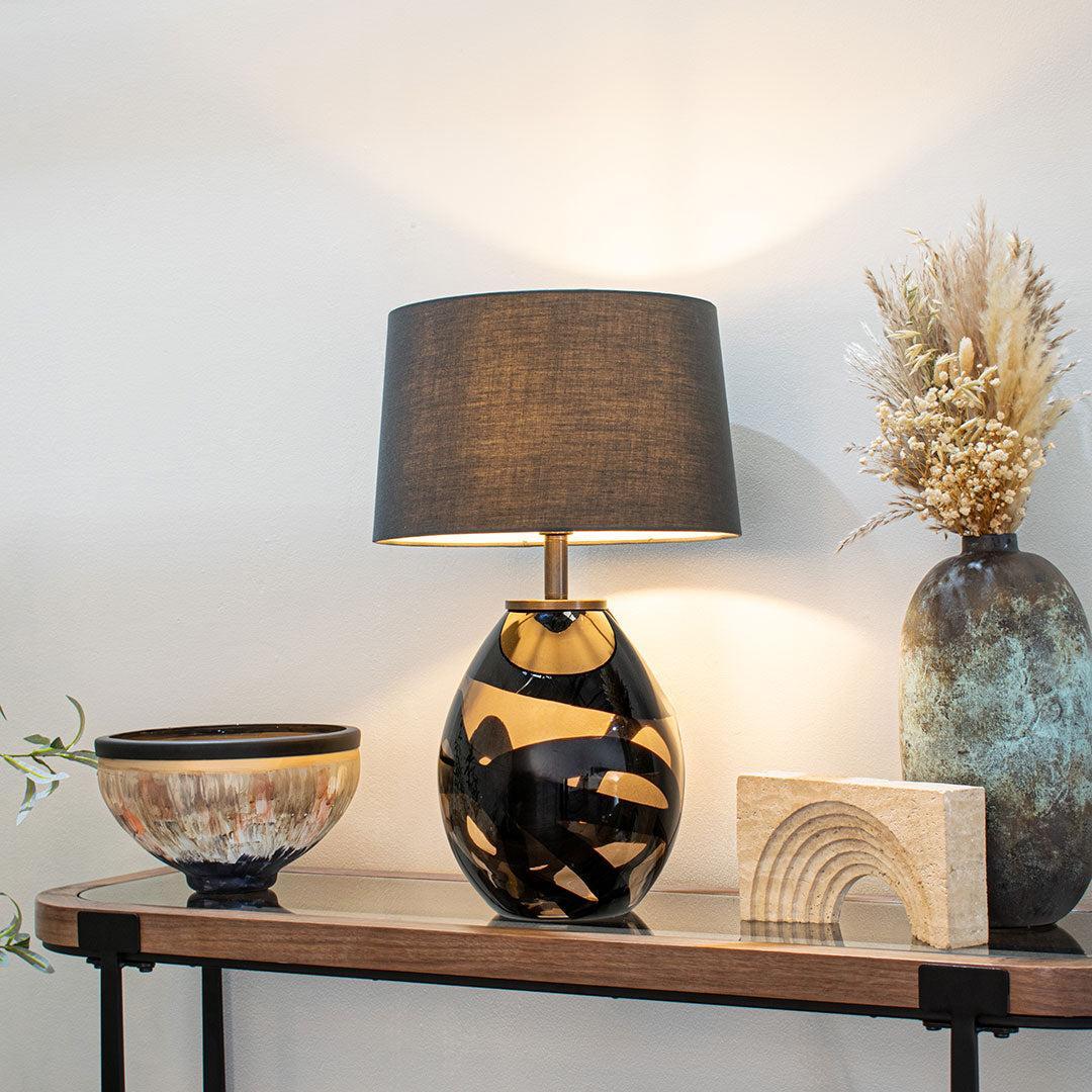 Morten Small Amber Table Lamp
