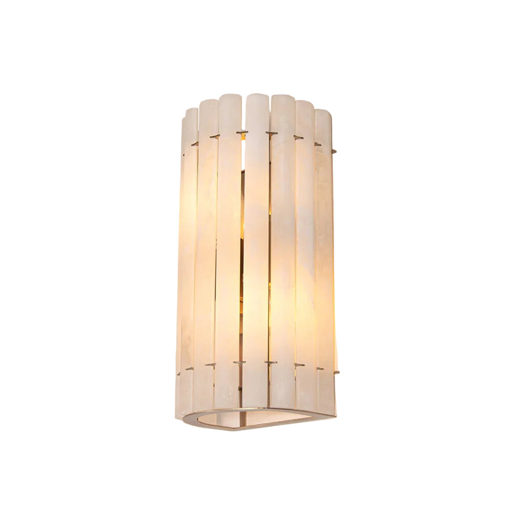 Morven Wall Lamp in brushed bronze and white — alternative angle