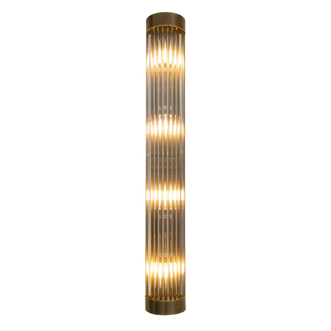 Nasir Long Wall Lamp in antique brass — alternative angle
