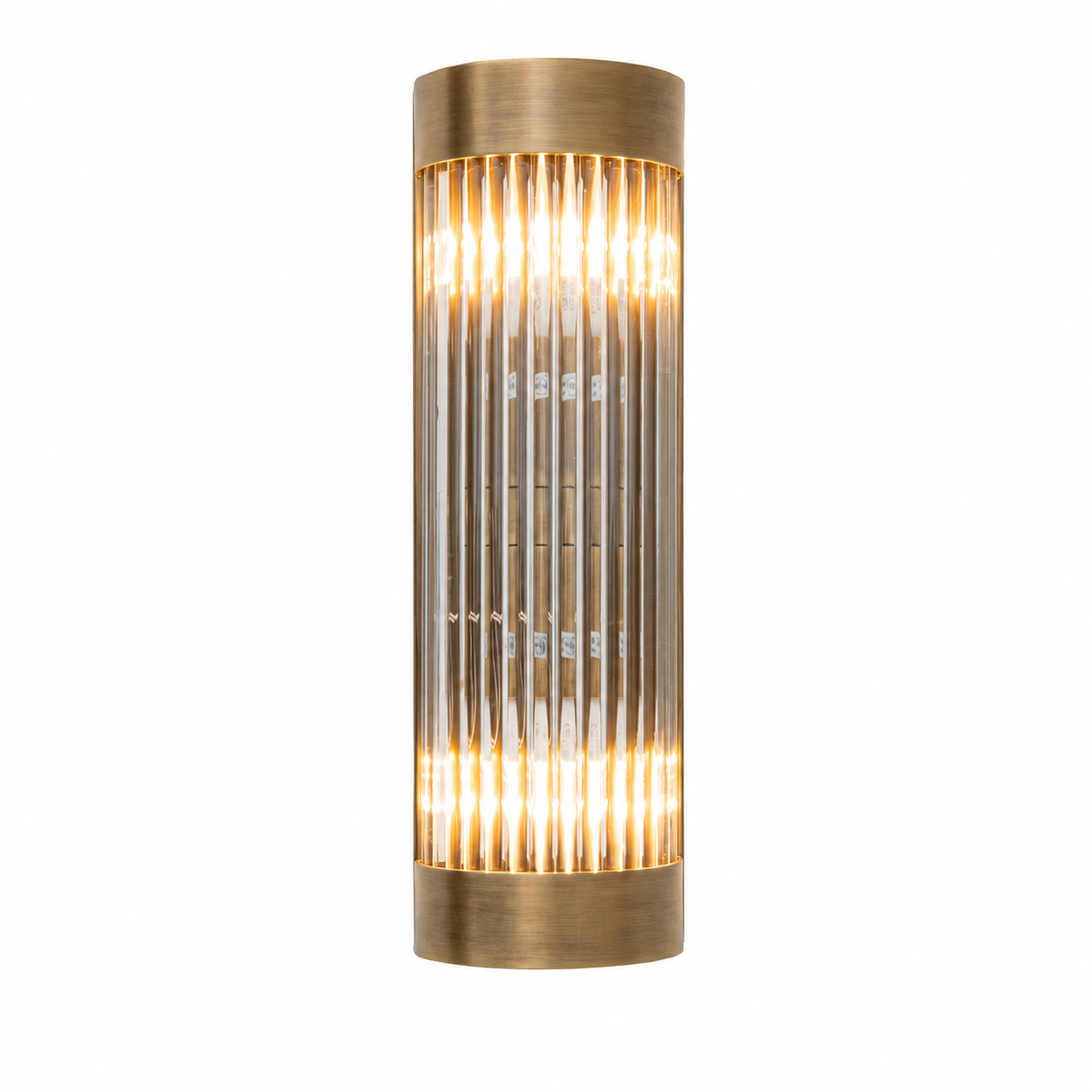 Nasir Wall Light in antique brass in a styled interior