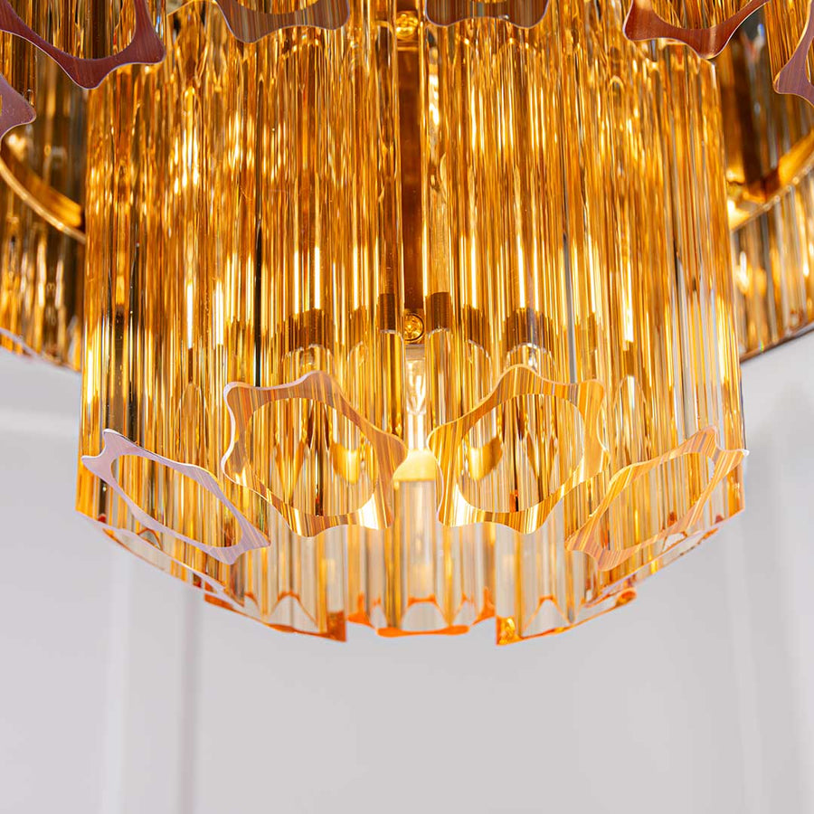 Nasser Chandelier in antique brass — detail