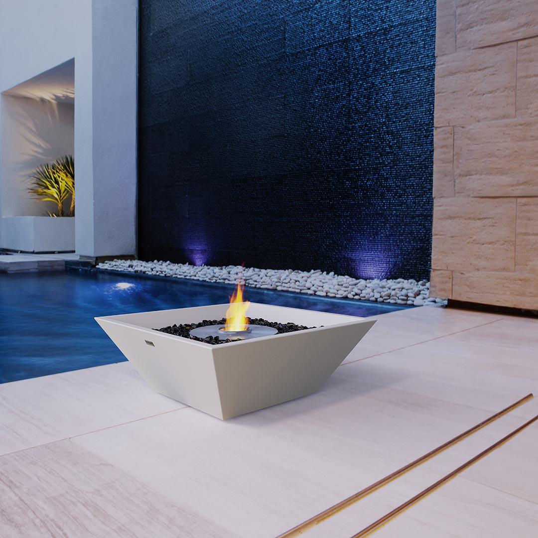 Nova 600 Fire Pit in Bone - EcoSmart Fire