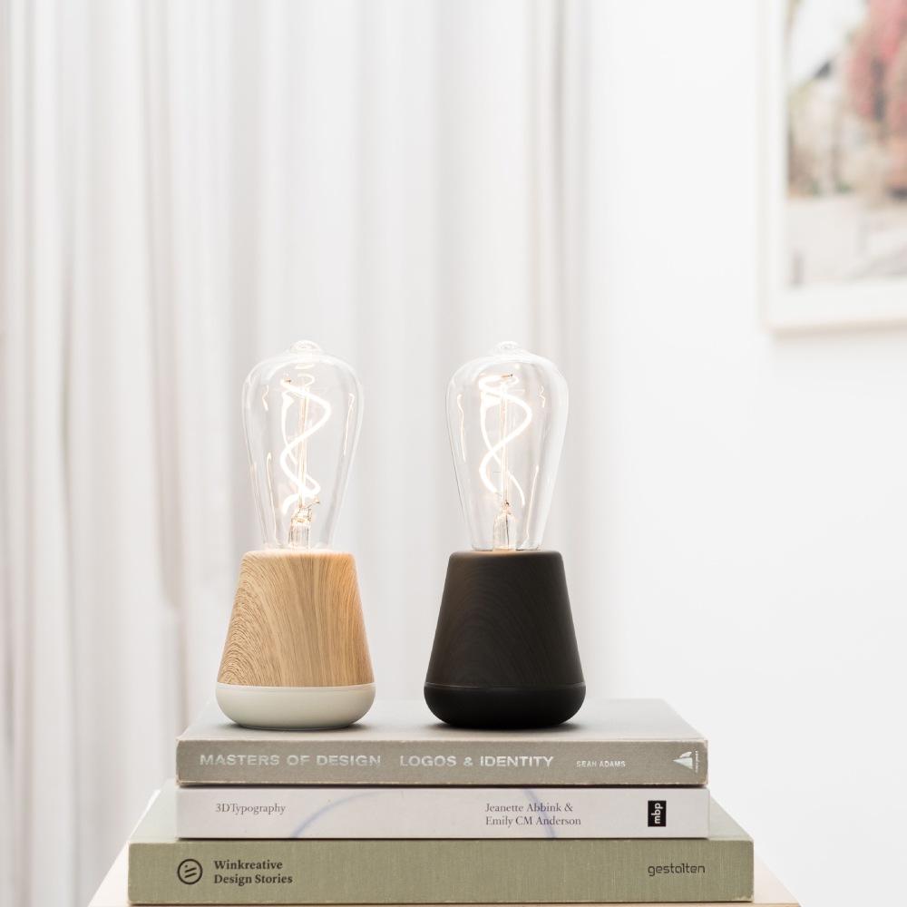 ONE Cordless LED Table Lamp - Black Wood