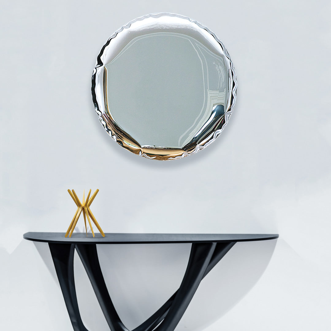 Oko Round Mirror - Polished Inox - Zieta