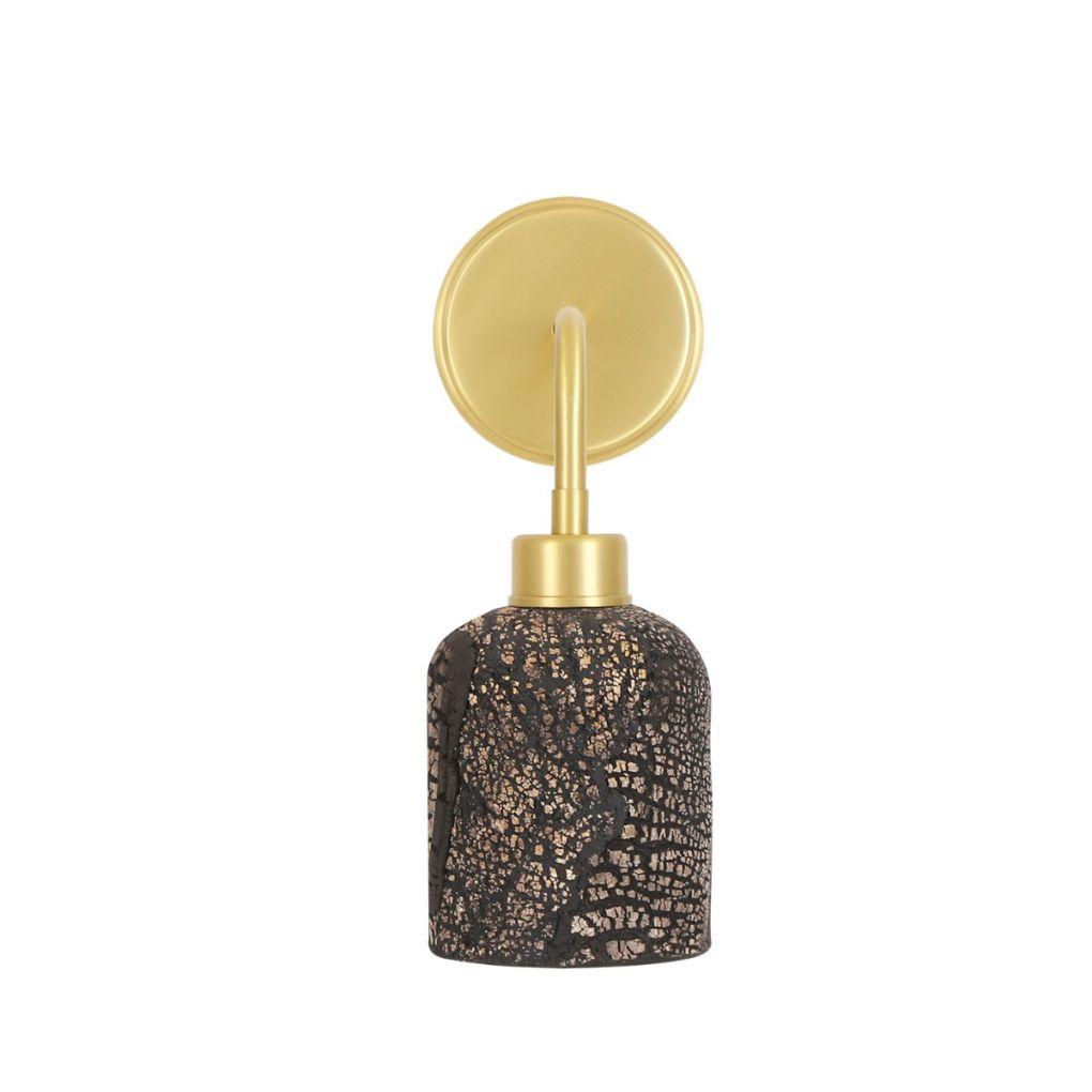 Osier Ceramic Wall Light - Black Clay - Mullan Lighting