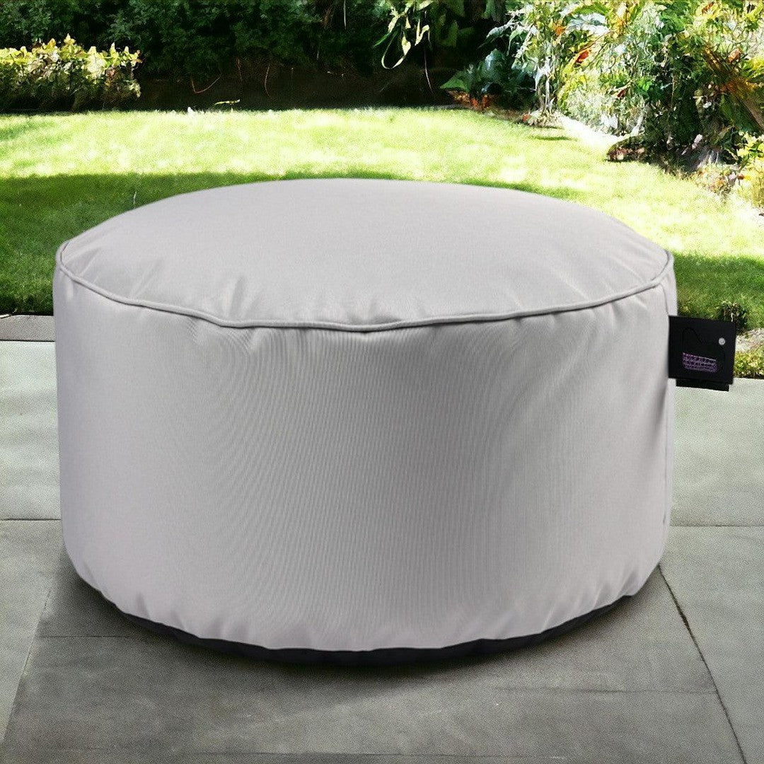 Outdoor B Pouffe - Silver Grey