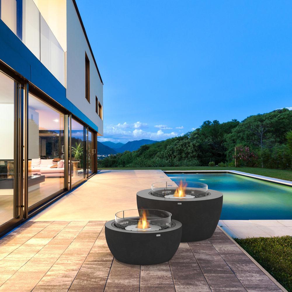 POD40 Bioethanol Fire Pit - Graphite - EcoSmart Fire
