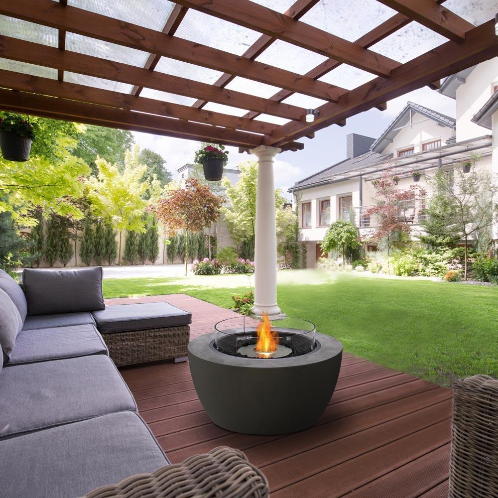 POD40 Bioethanol Fire Pit - Graphite - EcoSmart Fire