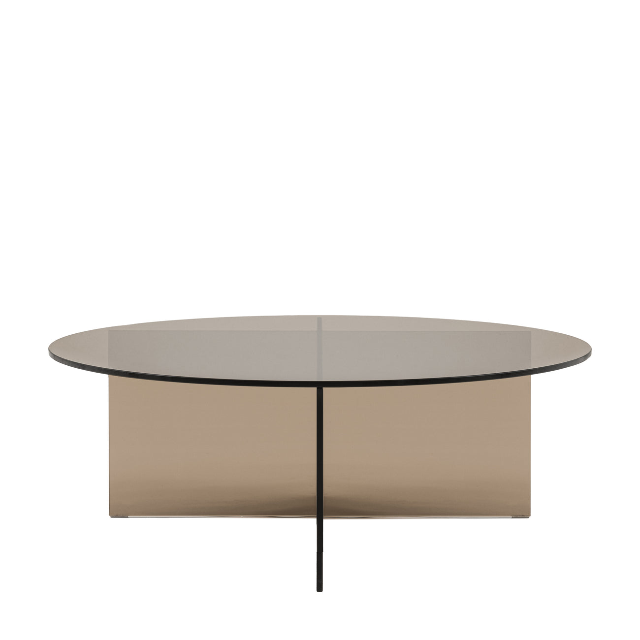 Parioli Glass Coffee Table Charcoal