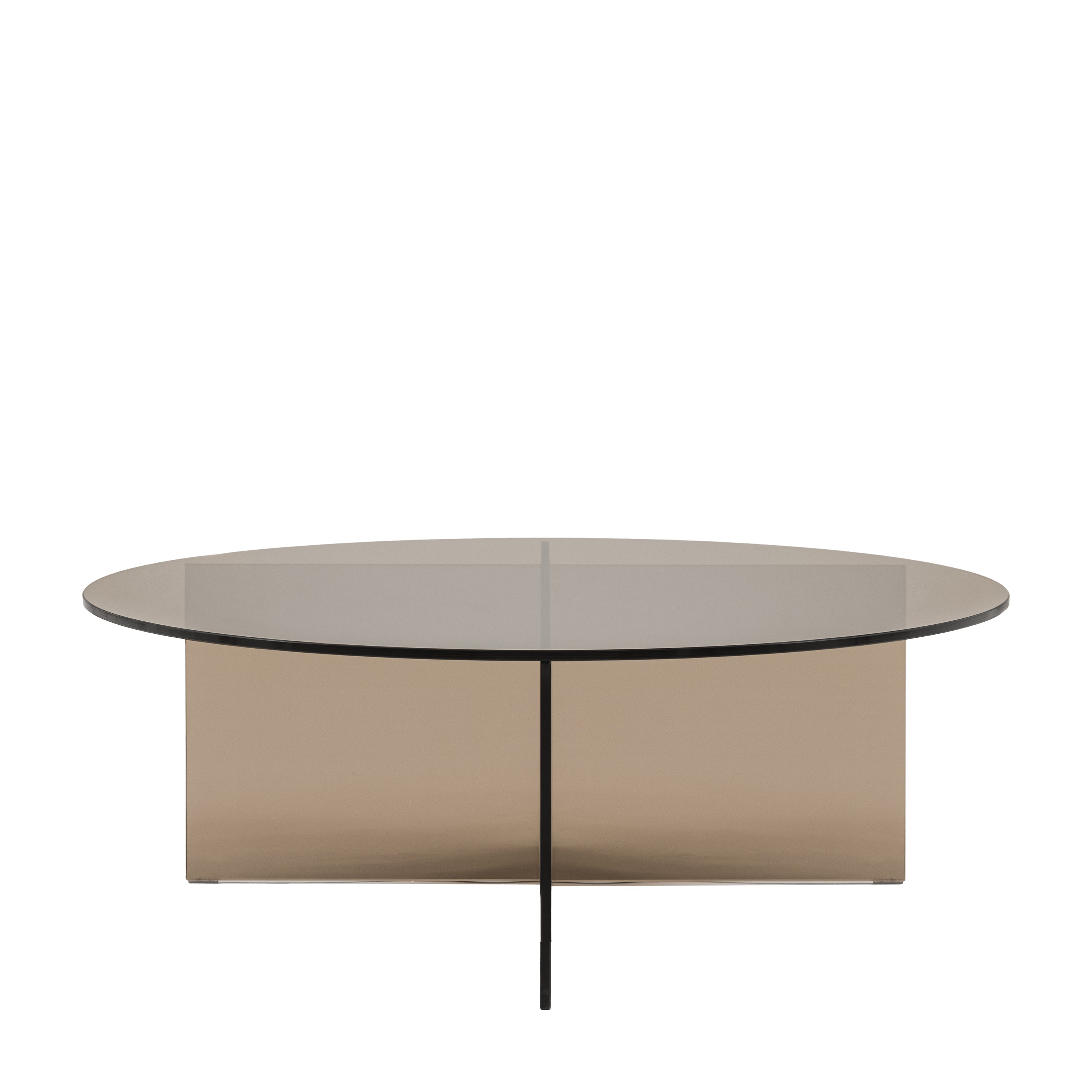 Parioli Glass Coffee Table Charcoal