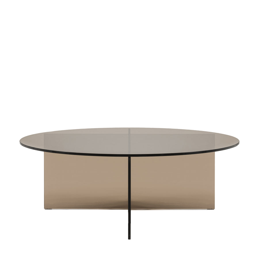 Parioli Glass Coffee Table Charcoal