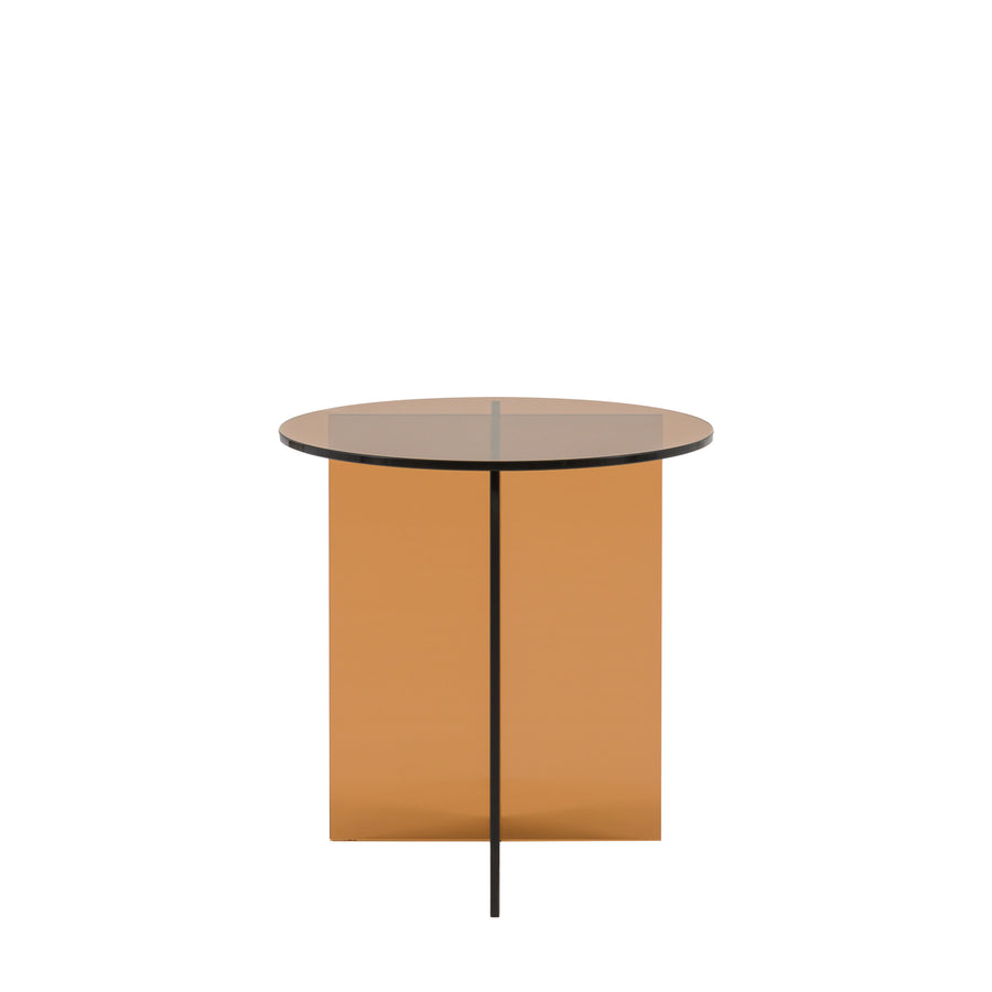 Parioli Glass Side Table Bronze