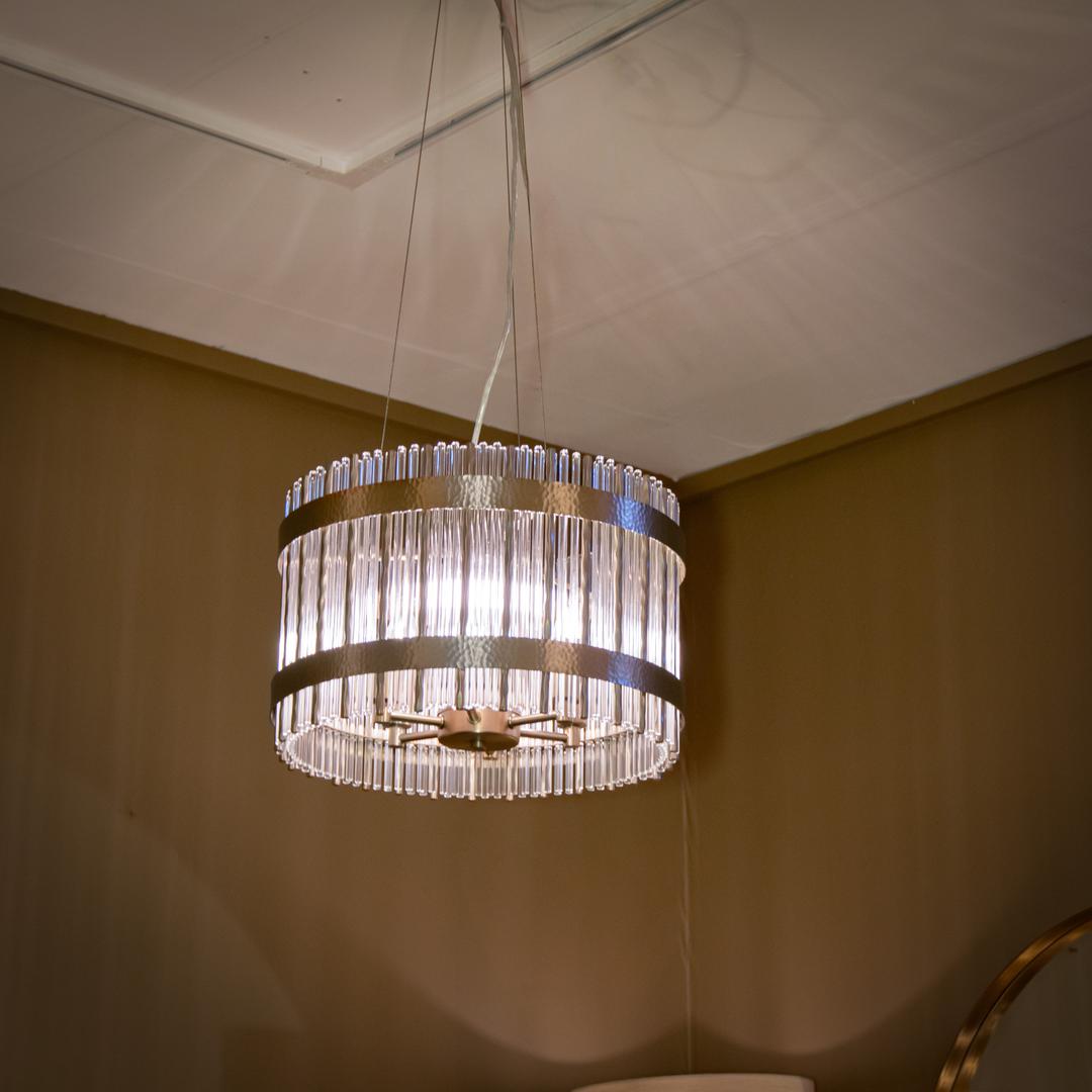 Pecori Chandelier in bronze — front view
