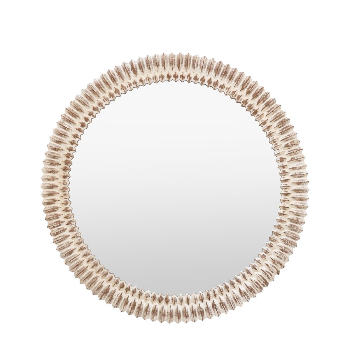 Pimlico Round Mirror White Wash