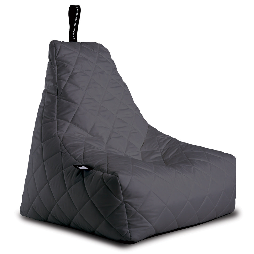 Quilted Outdoor Bean Bag - Grey