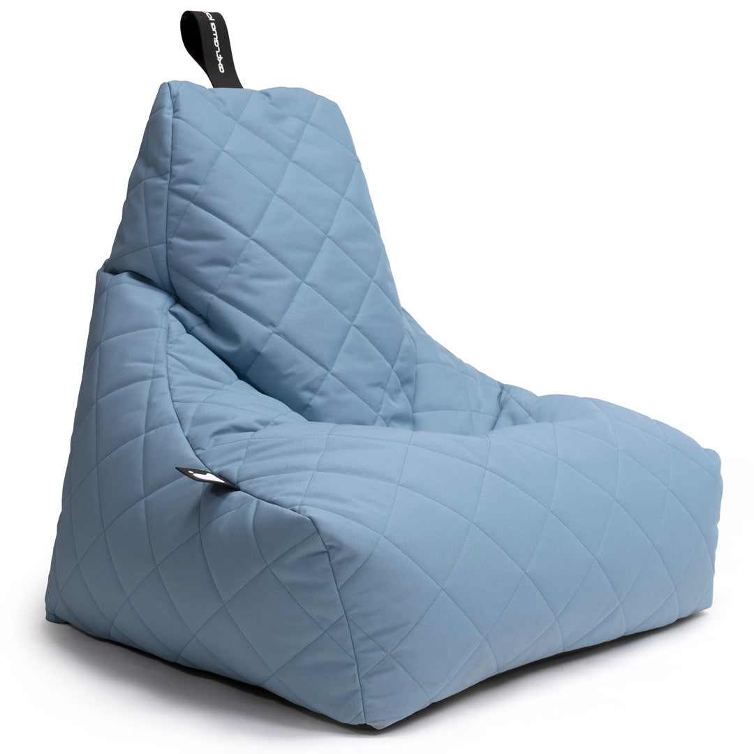 Quilted Outdoor Bean Bag - Sea Blue