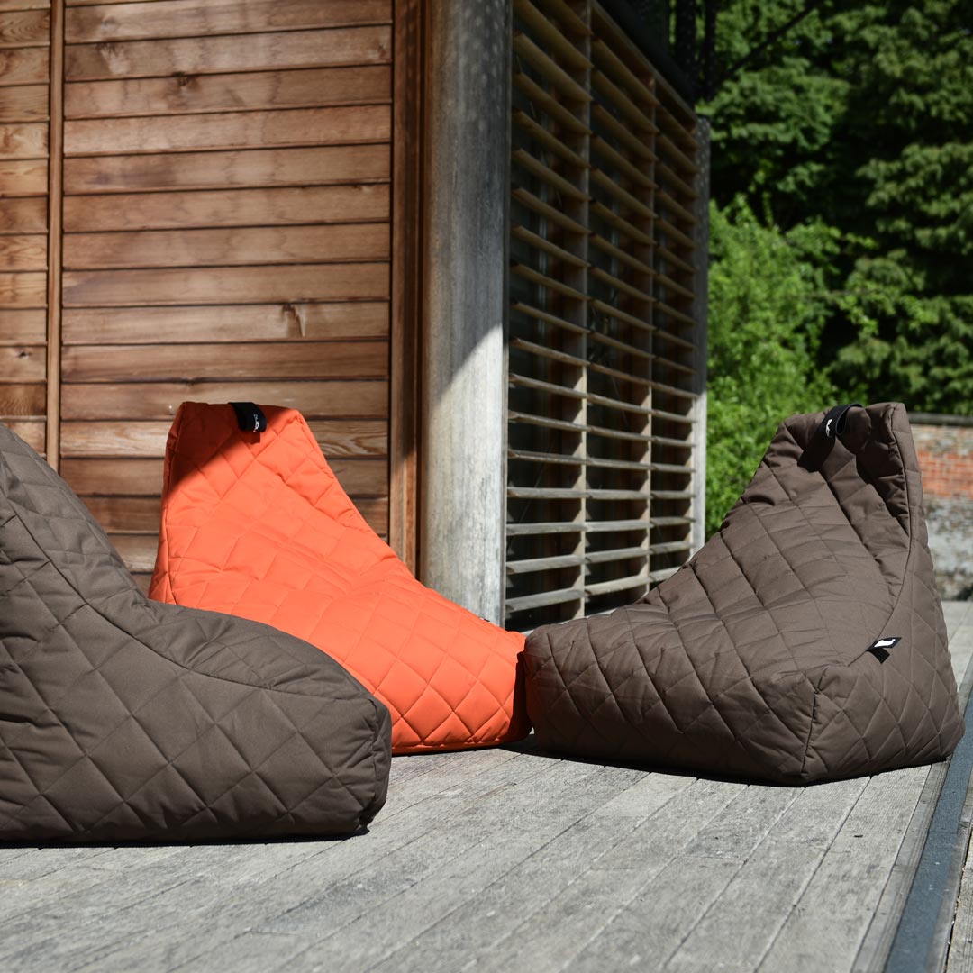 Quilted Outdoor Bean Bag - Silver