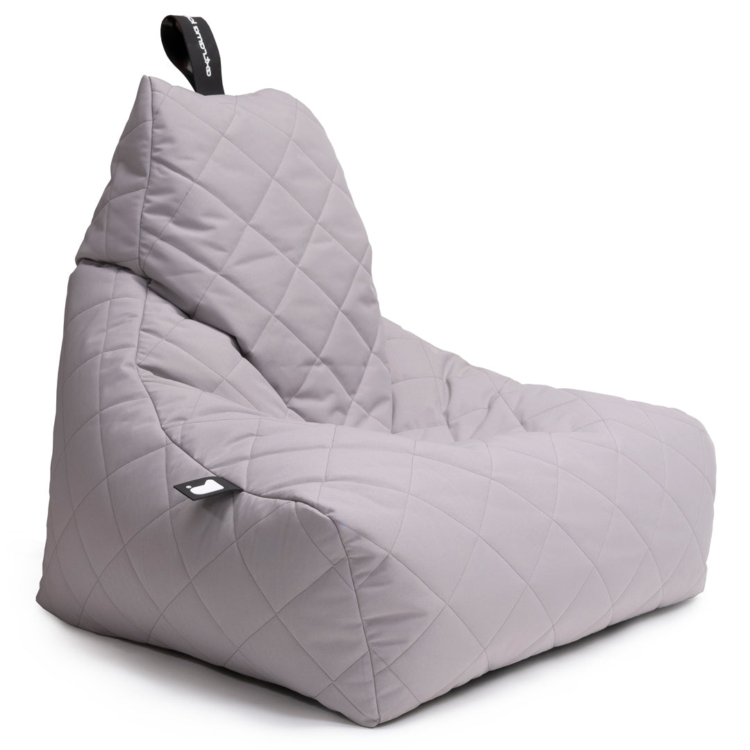 Quilted Outdoor Bean Bag - Silver