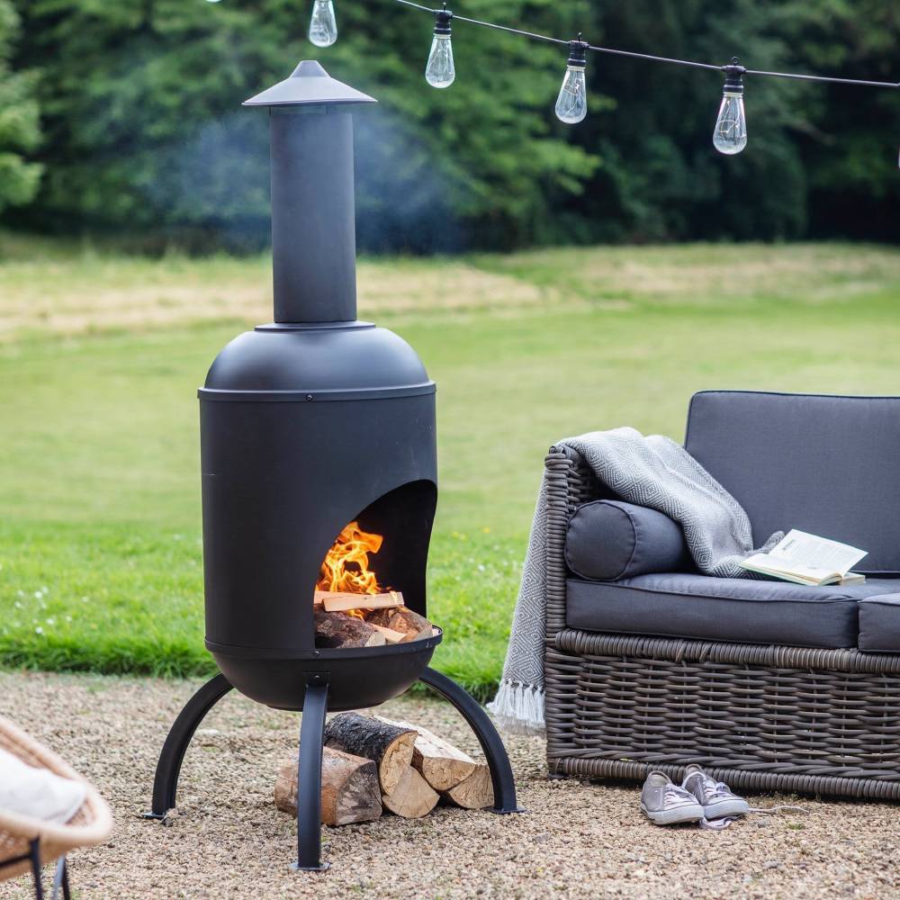 Raw Steel Garden Chimnea