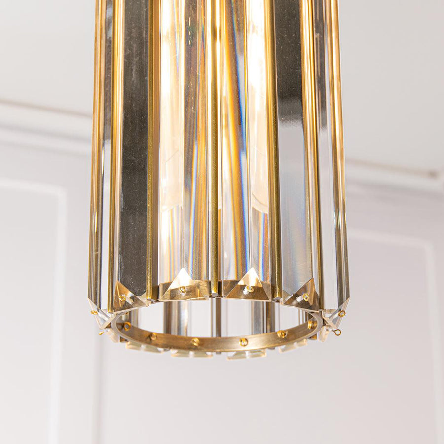 Reagan Brass Pendant Light in antique brass — detail