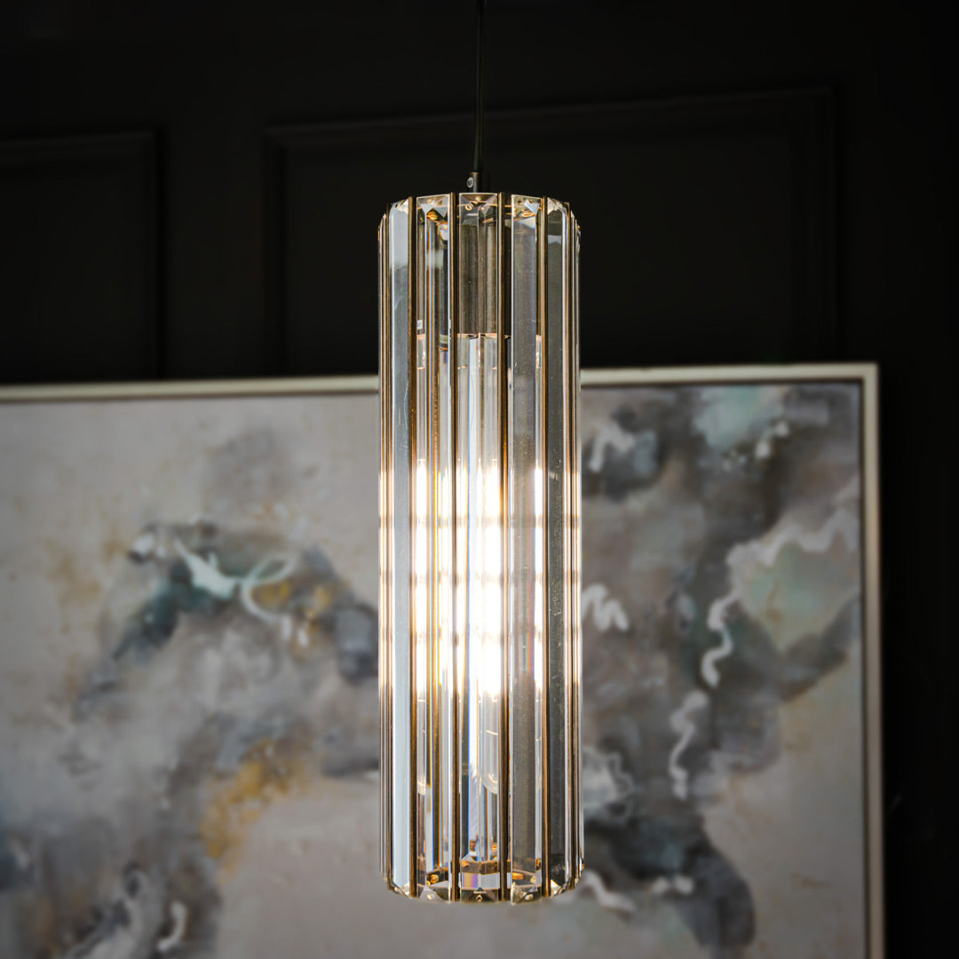 Reagan Dark Bronze Pendant Light in bronze — front view