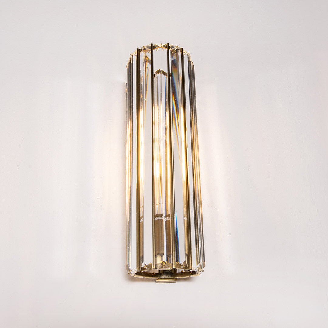 Reagan Wall Light in antique brass — alternative angle