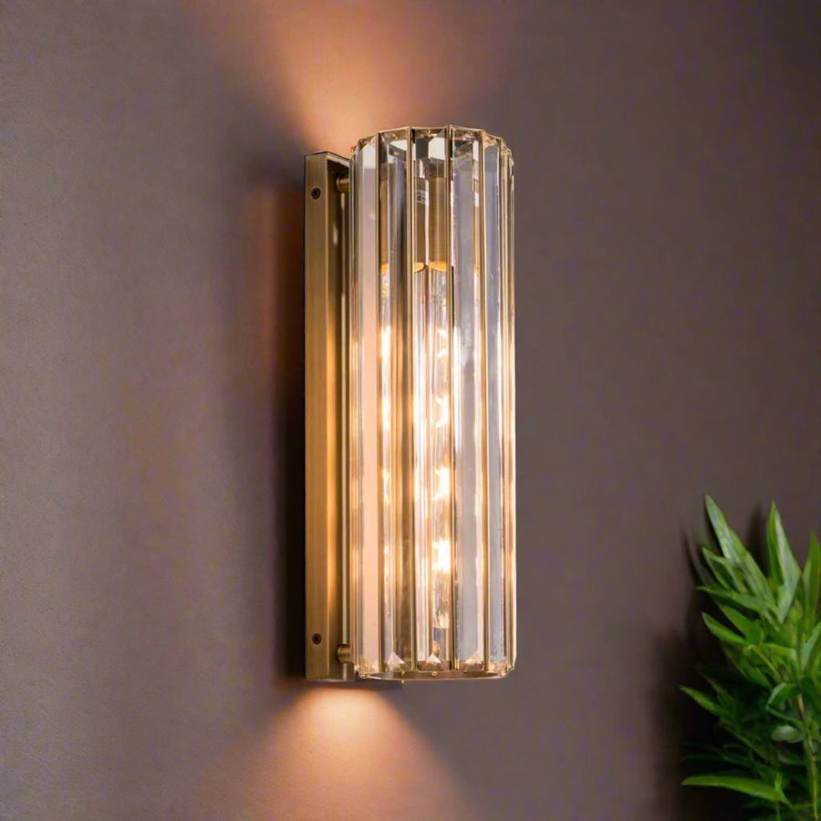 Reagan Wall Light in antique brass — detail