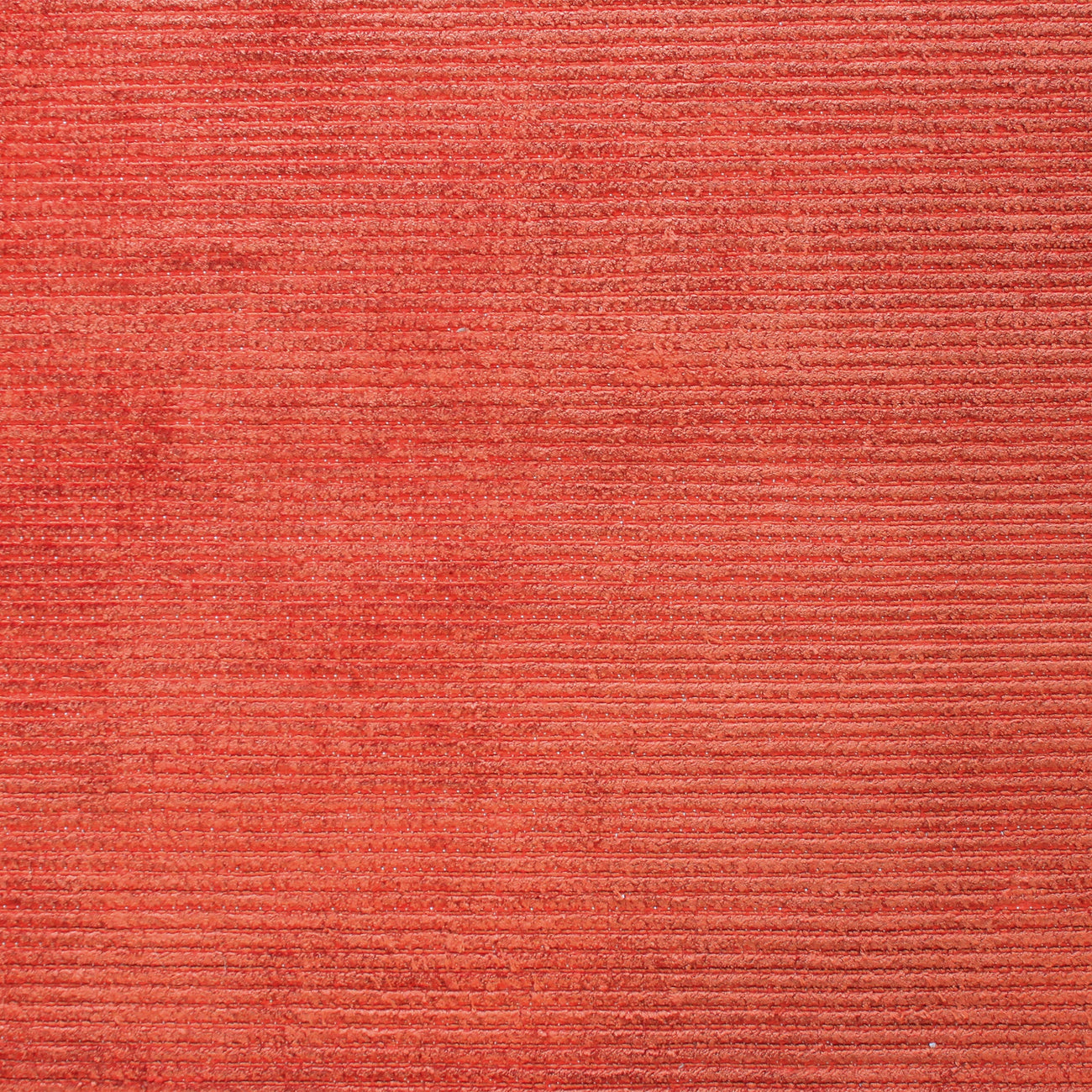 Reko Red rug in textured viscose and cotton rib weave, full view