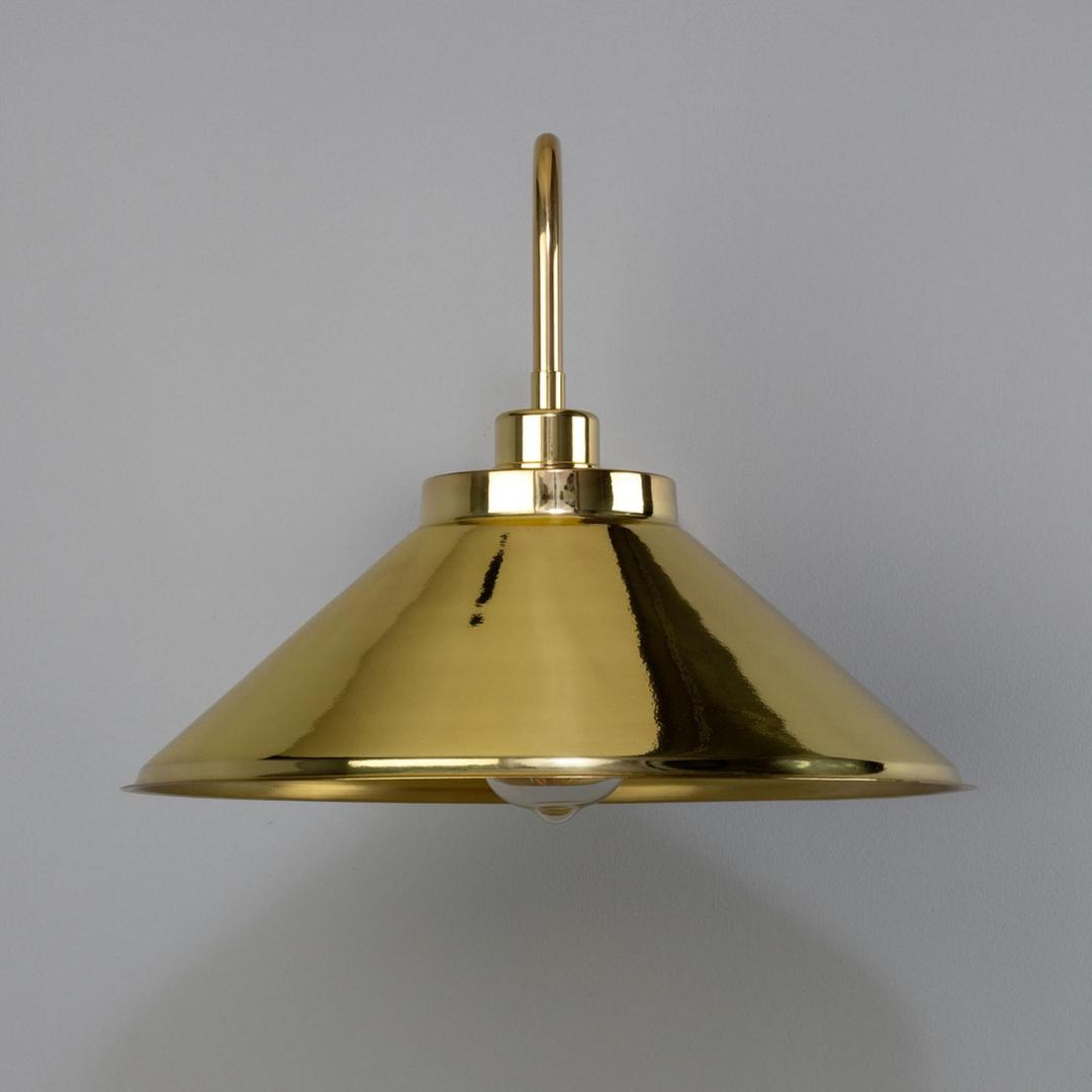 Rio Vintage Brass Swan Neck Wall Light