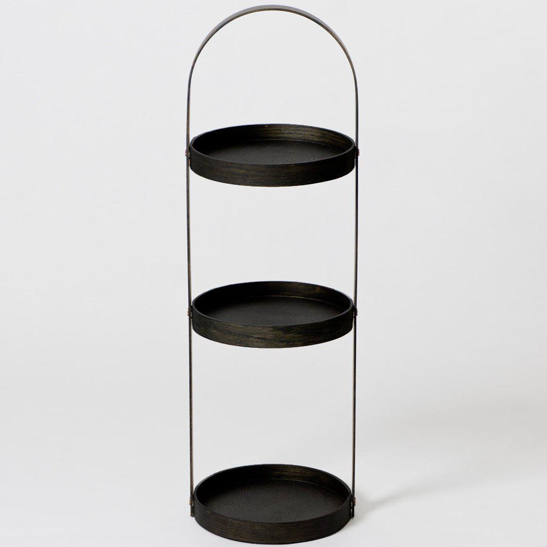 Round Bathroom Caddy  - Dark Oak