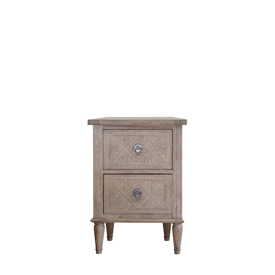 Rustique 2 Drawer Bedside Table