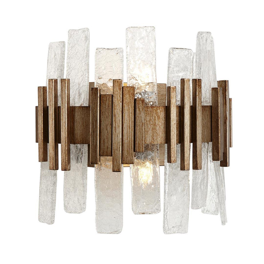 Saiph Wall Light in brass — front view