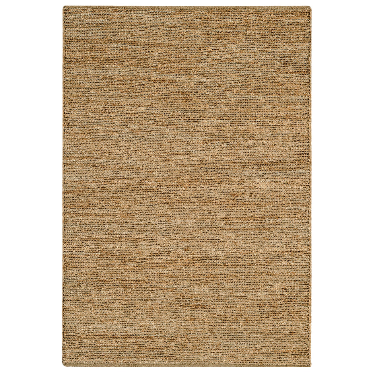 Soumak Natural hand-woven jute rug on a plain background