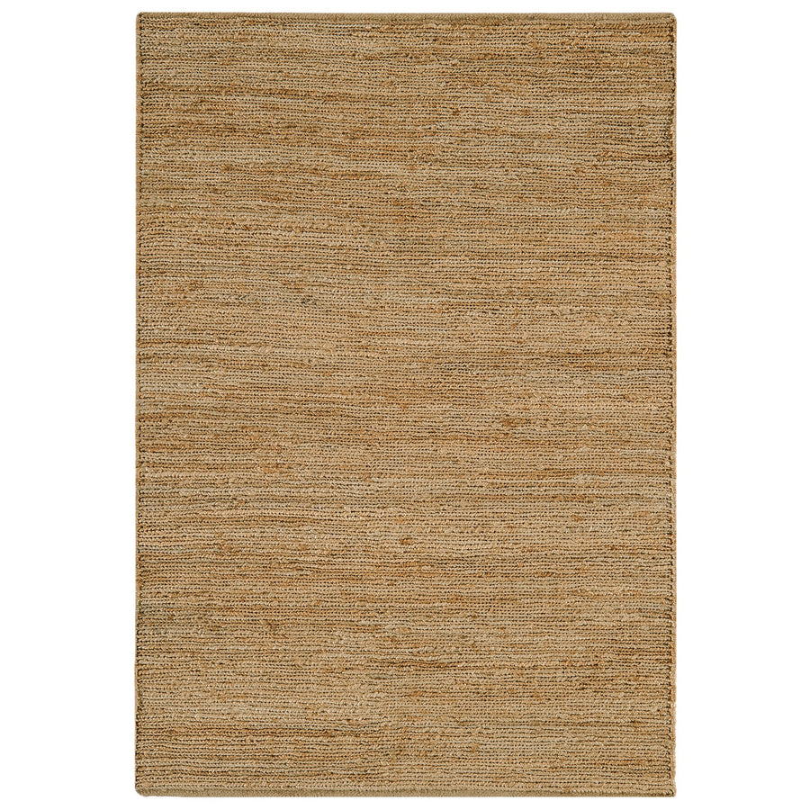 Soumak Natural hand-woven jute rug on a plain background