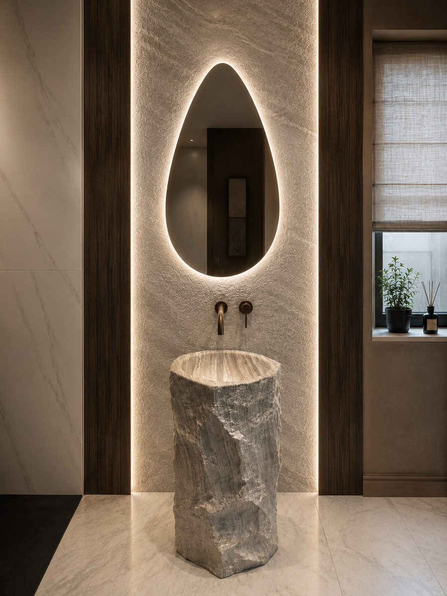 Monolith Freestanding Stone-Resin Basin