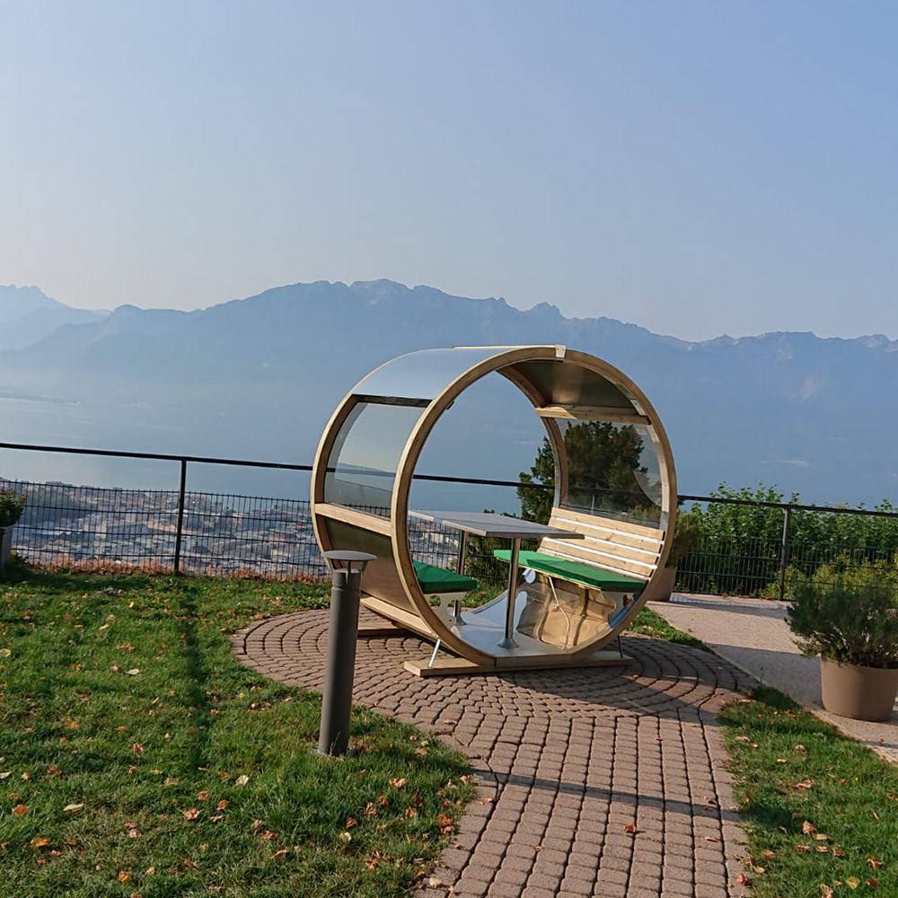 The Wheel Bench Garden Shelter