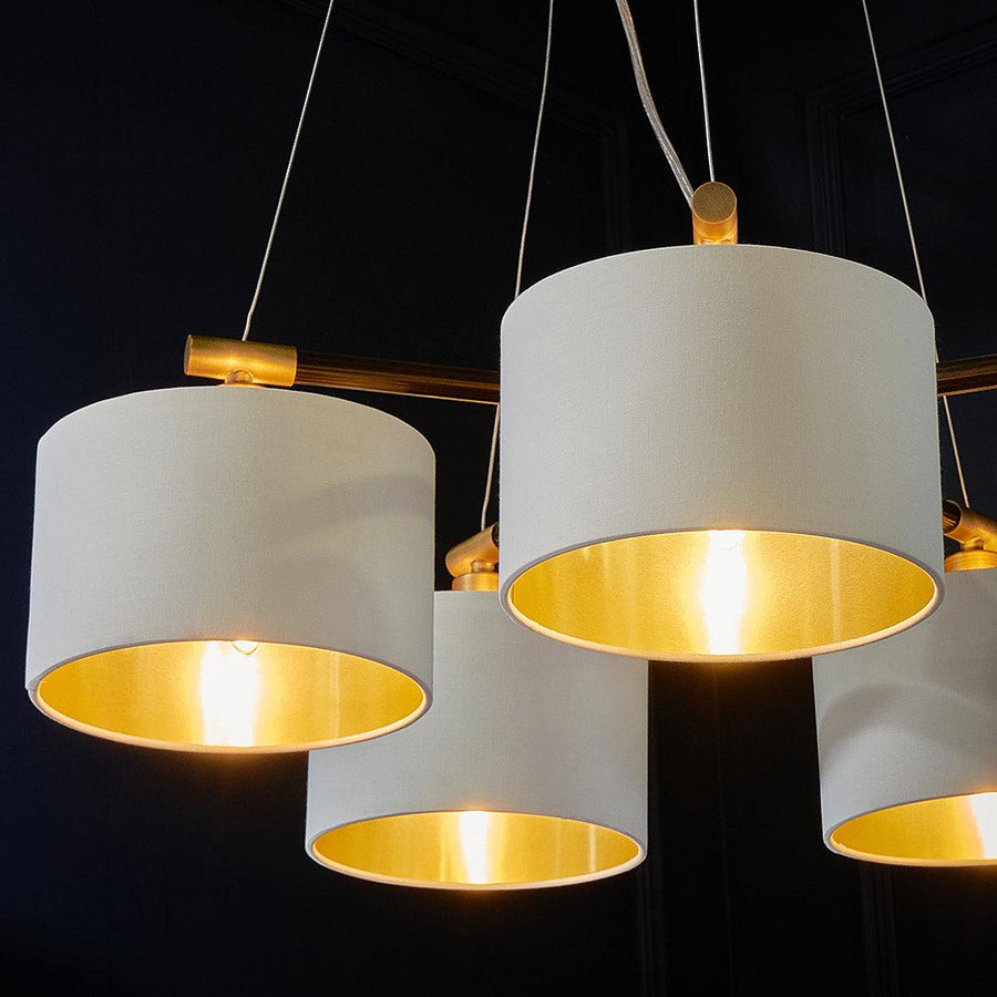 Tirso Chandelier in brass and opal — detail