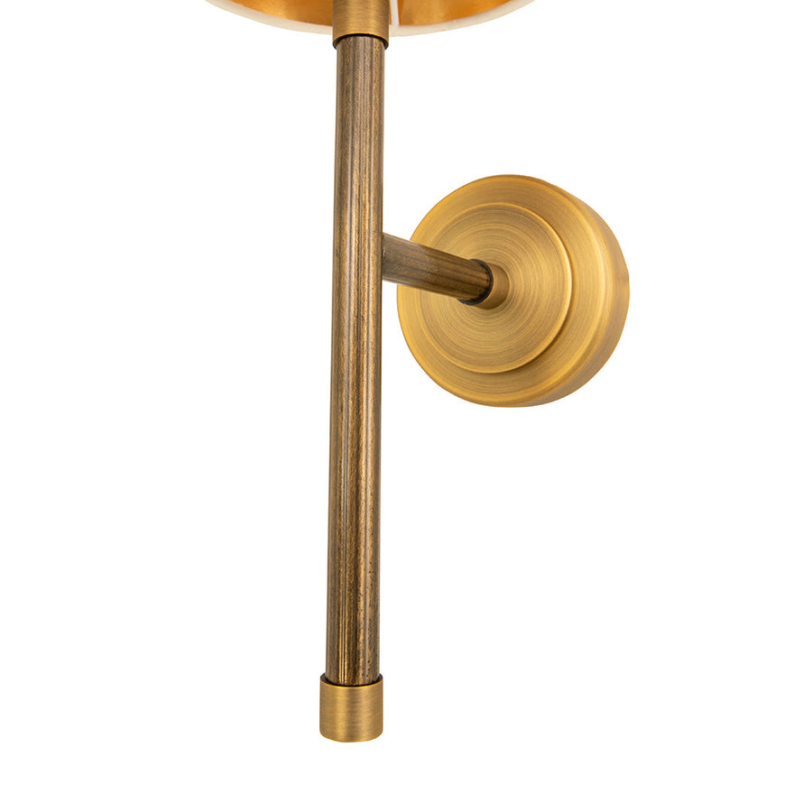 Tirso Wall Lamp in antique brass and opal — detail