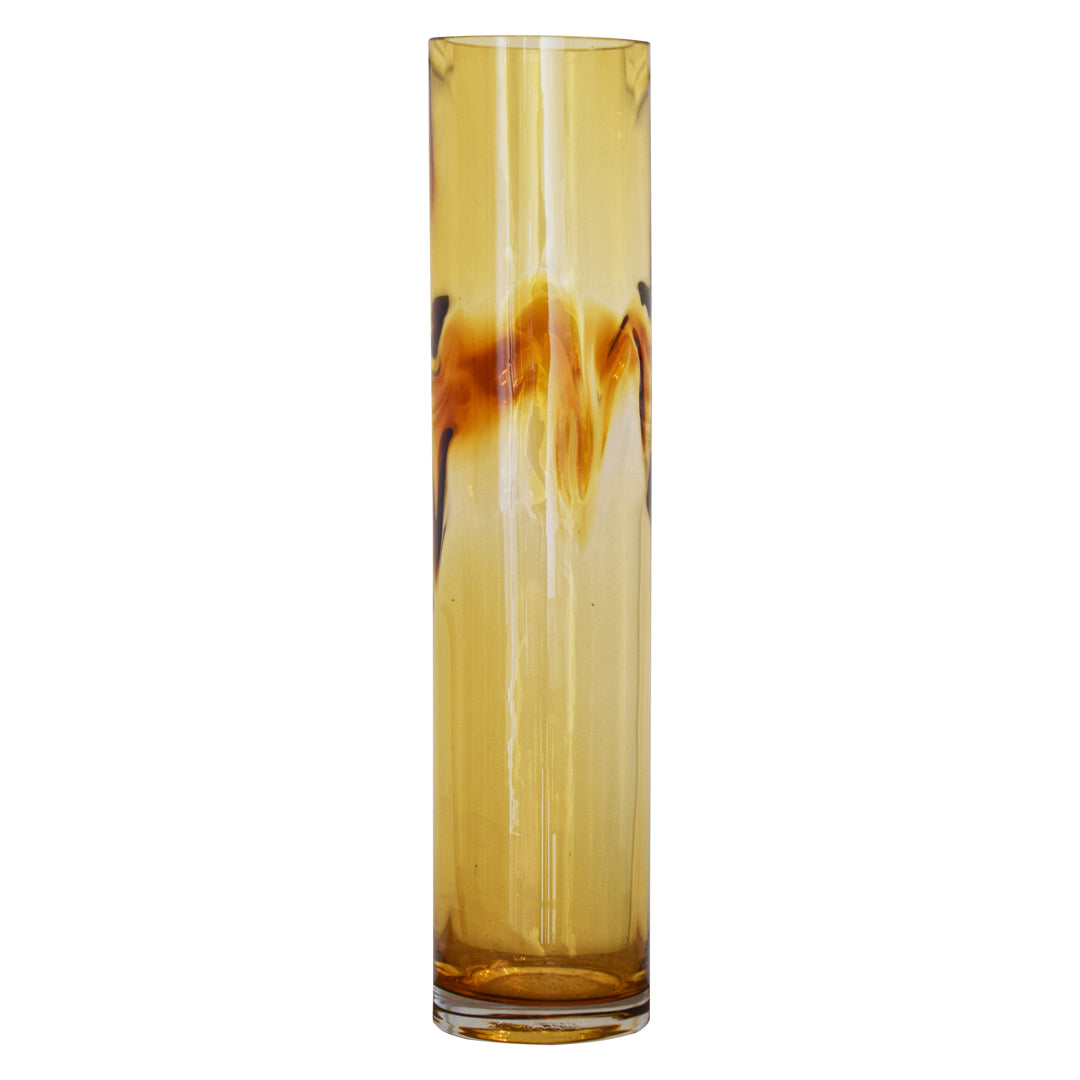 Trym Vase in tinted yellow — front view