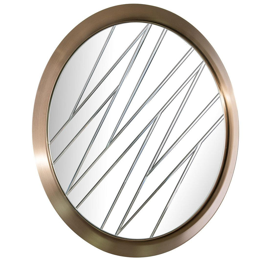 Vienne Mirror in brushed brass — alternative angle
