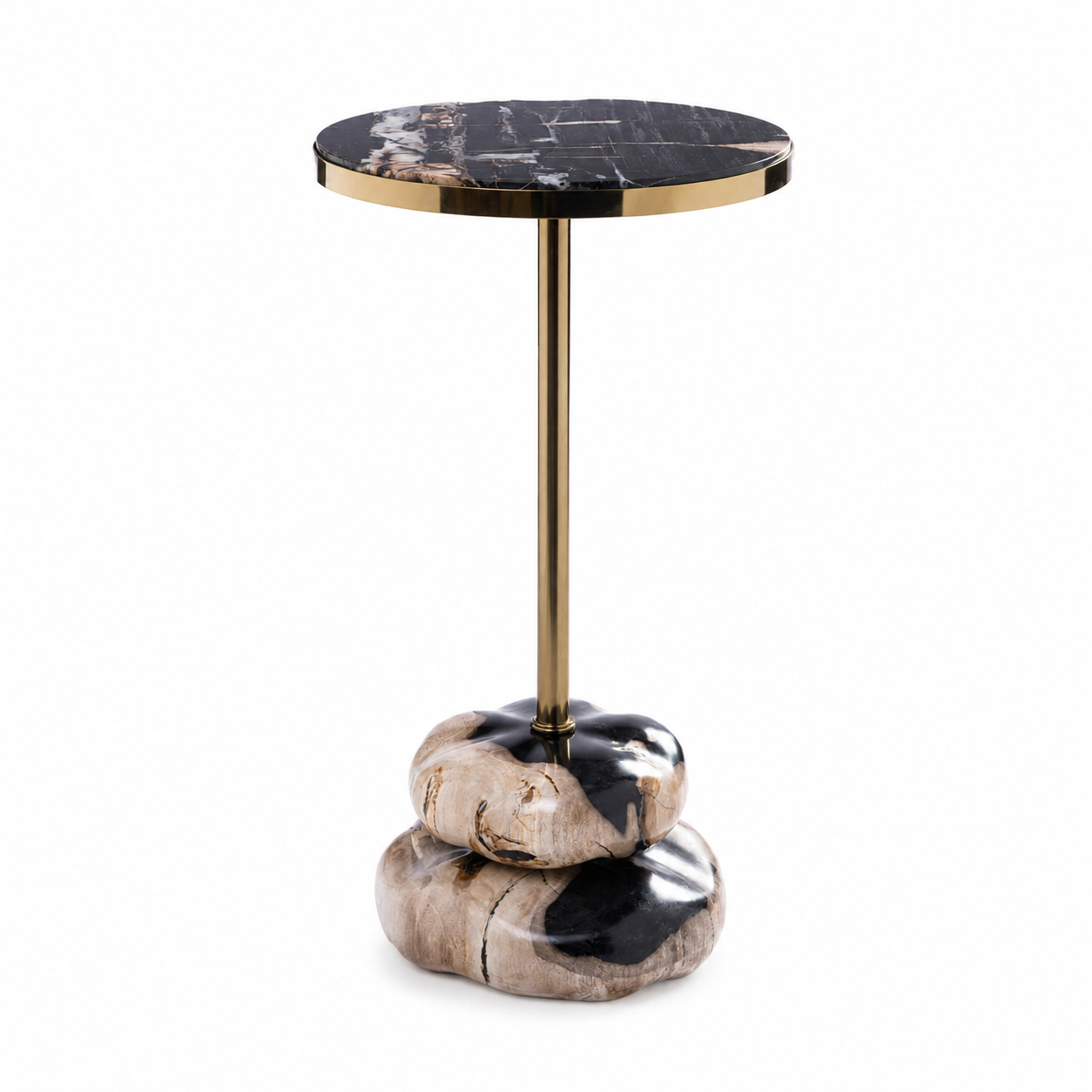 Wane Petrified Wood Side Table