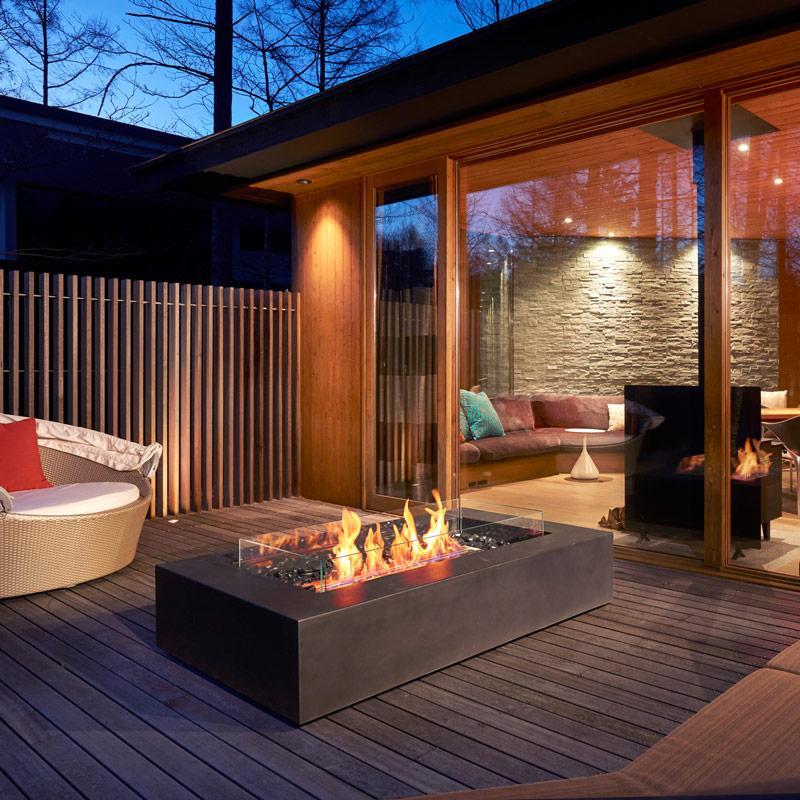 Wharf 65 Fire Pit Table - Bone - EcoSmart Fire