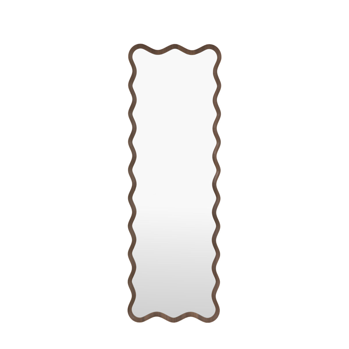 Wiggle Leaner Mirror Walnut