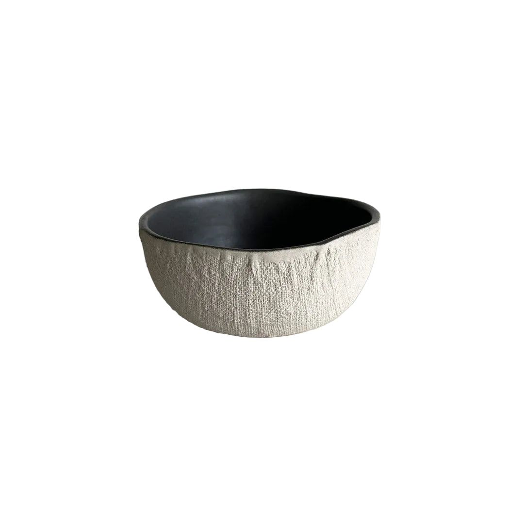 YUTA Ceramic Dinnerware Set - Beige and Charcoal - Koti London