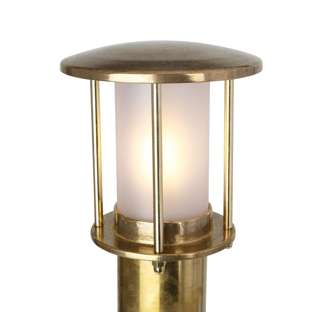 Yarrow Brass Outdoor Bollard Pillar Light