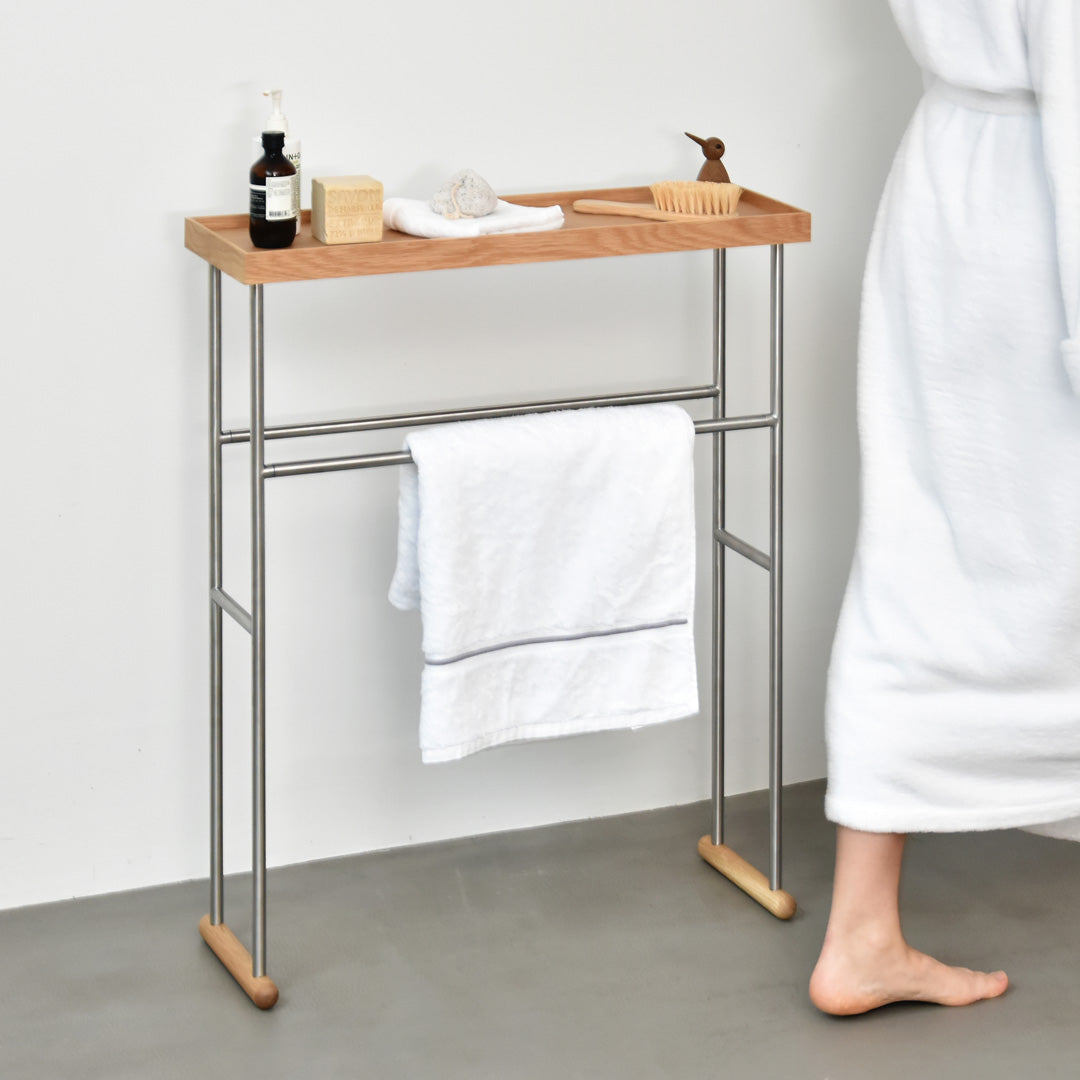 Yoku Caddy Towel Rail - Oak