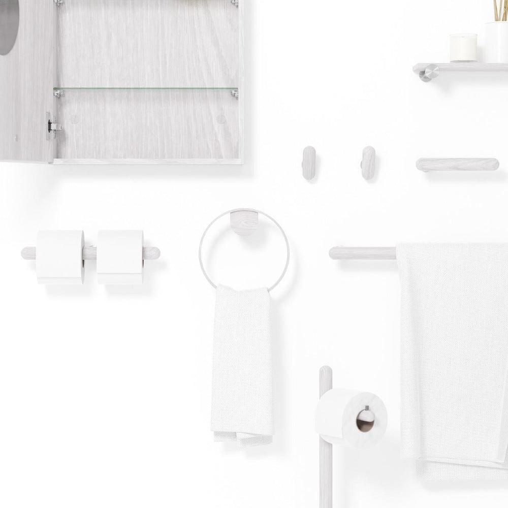 Yoku Double Toilet Roll Holder - Oyster
