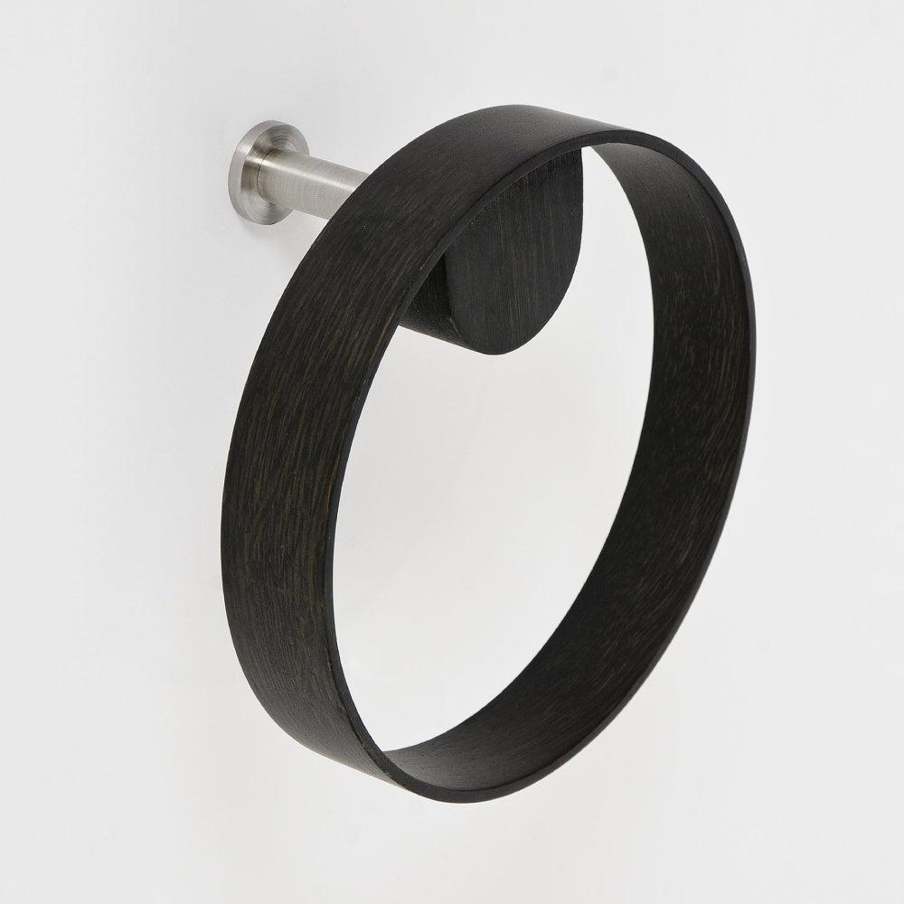 Yoku Ring Towel Holder - Dark Oak